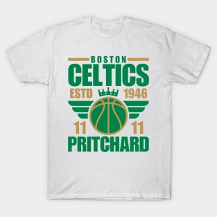 Boston Celtics Pritchard 11 Basketball Retro T-Shirt